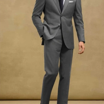 Custom Made Medium Grey Men's Suit - Bespoke 2-Piece Slim Fit Formal Business Blazer and Trousers