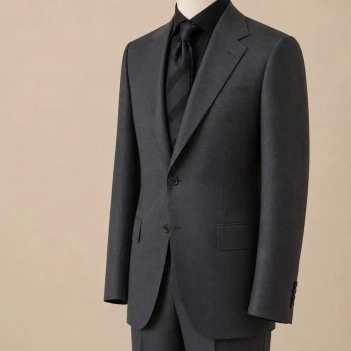 Custom Made Charcoal Grey Men's Suit - Bespoke 2-Piece Slim Fit Formal Business Blazer and Trousers
